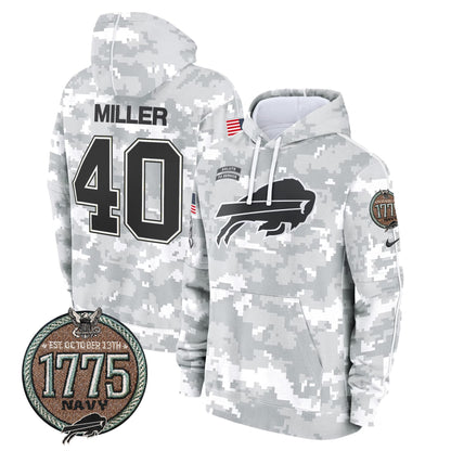 BUF 2024 Salute to Service Establishment Year Patch Fleece Pullover Hoodie