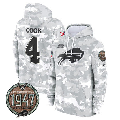 BUF 2024 Salute to Service Establishment Year Patch Fleece Pullover Hoodie