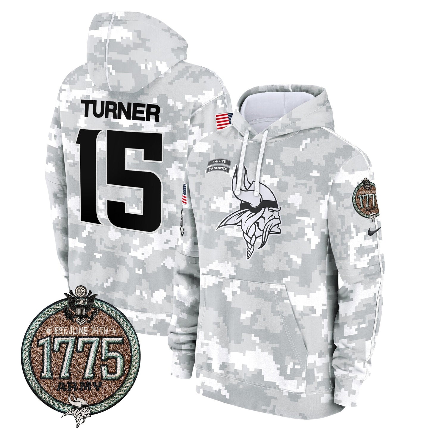 MIN 2024 Salute to Service Establishment Year Patch Fleece Pullover Hoodie