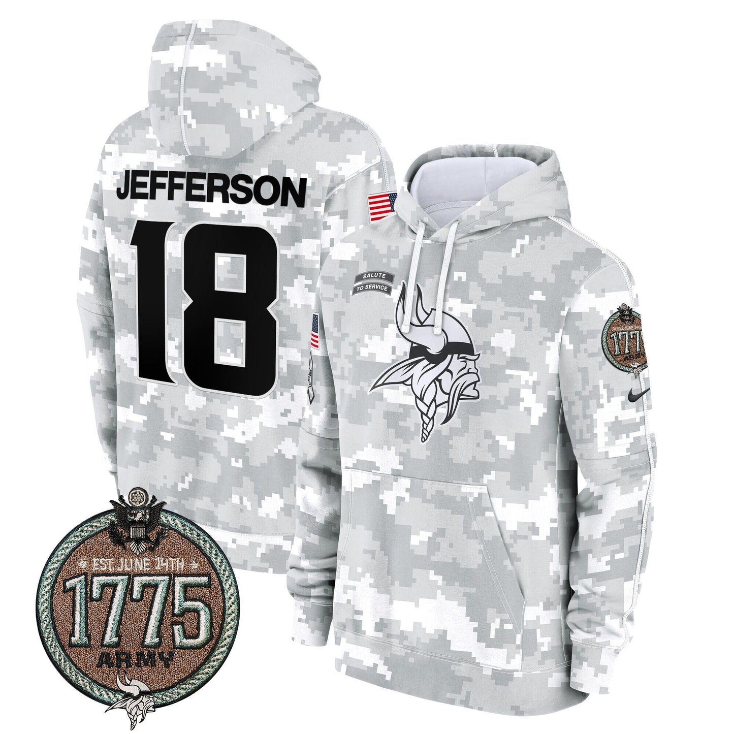 MIN 2024 Salute to Service Establishment Year Patch Fleece Pullover Hoodie