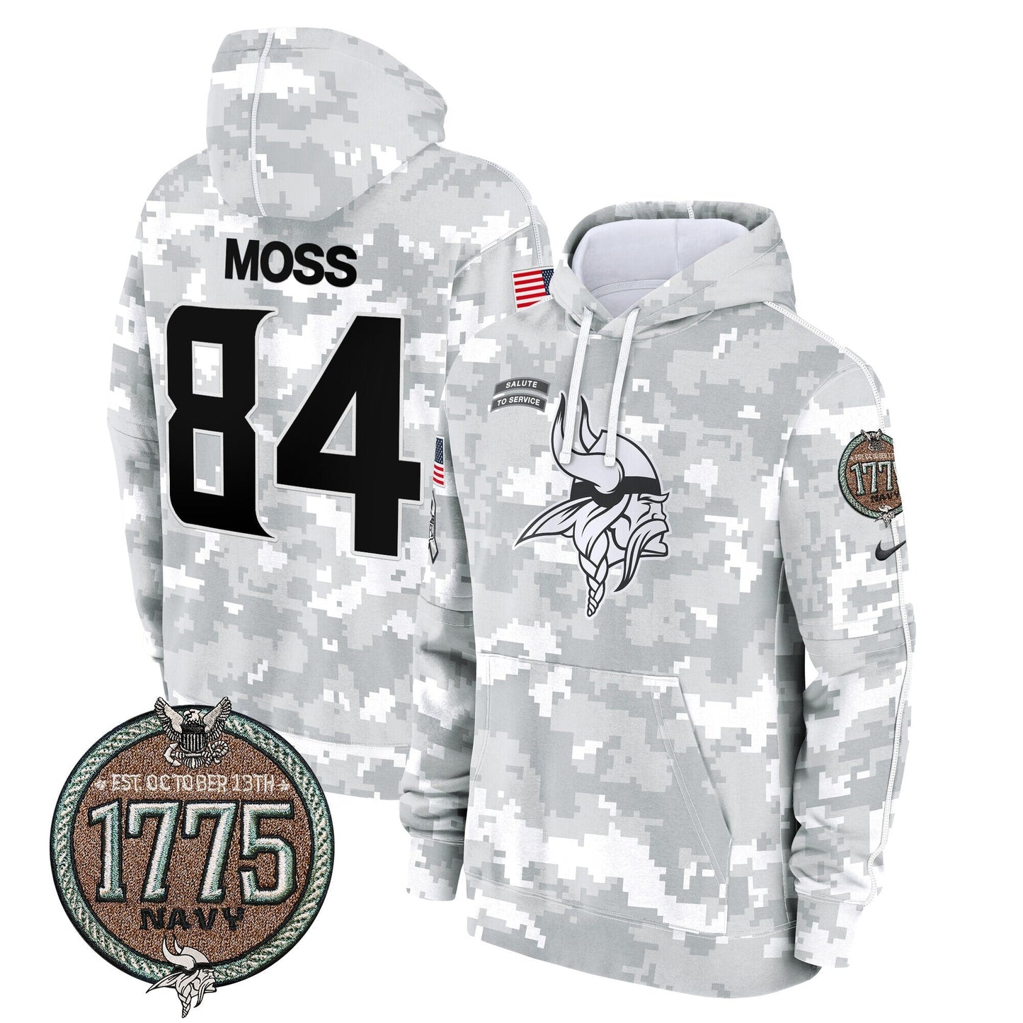 MIN 2024 Salute to Service Establishment Year Patch Fleece Pullover Hoodie