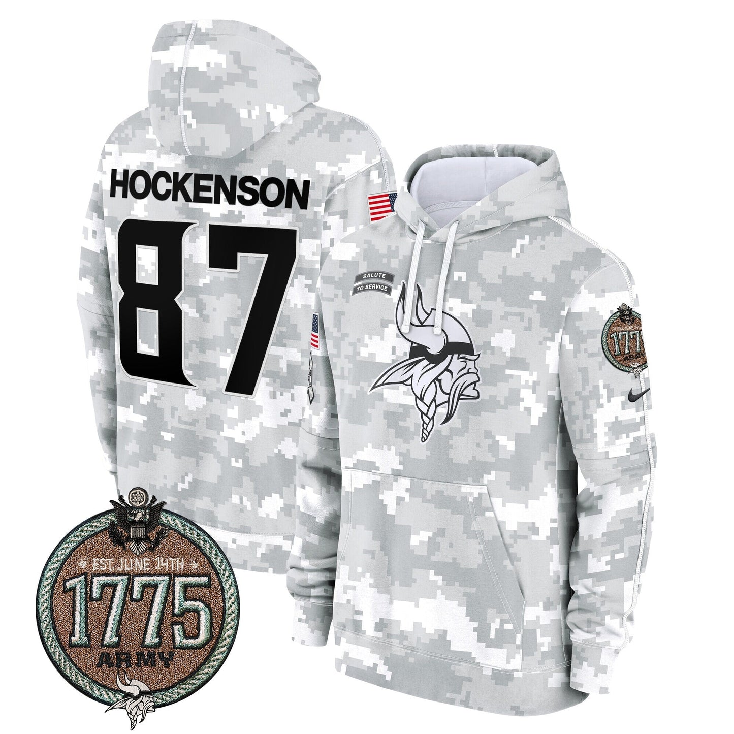 MIN 2024 Salute to Service Establishment Year Patch Fleece Pullover Hoodie