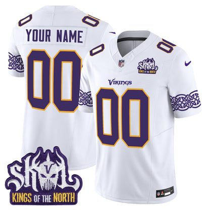MIN King Of The North Patch Throwback Vapor Limited Custom Jersey V2 - All Stitched