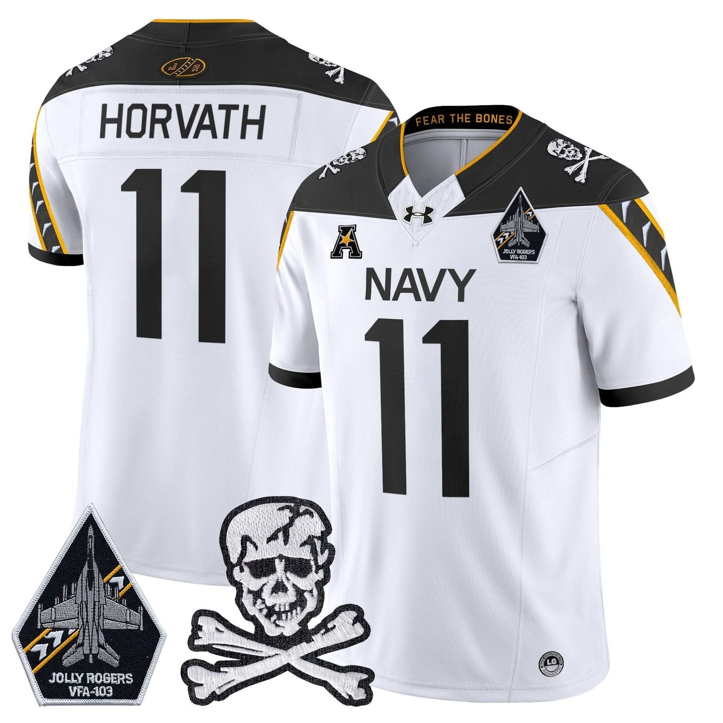 Navy Midshipmen 2024 Vapor Limited Jersey - All Stitched