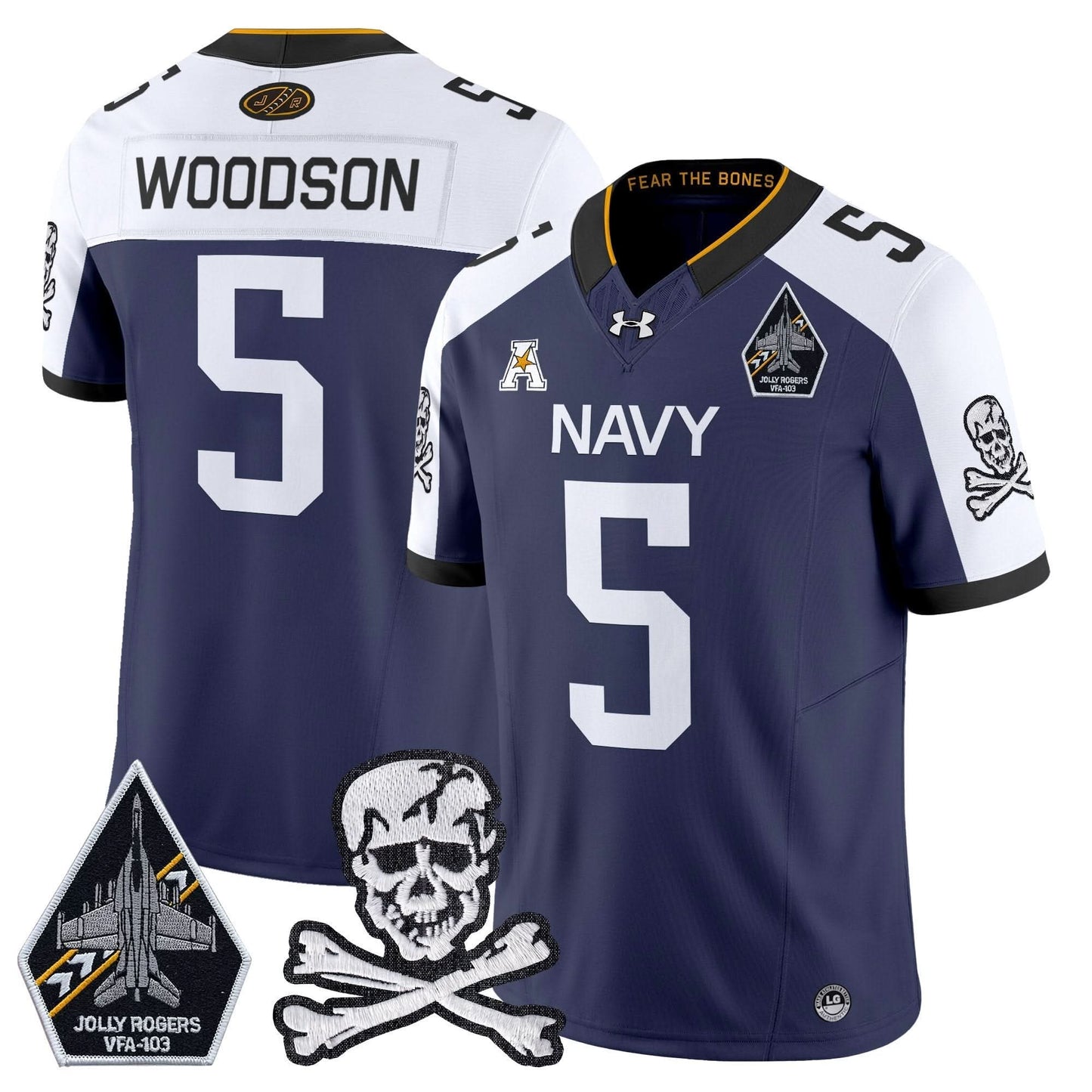 Navy Midshipmen 2024 Vapor Limited Jersey - All Stitched