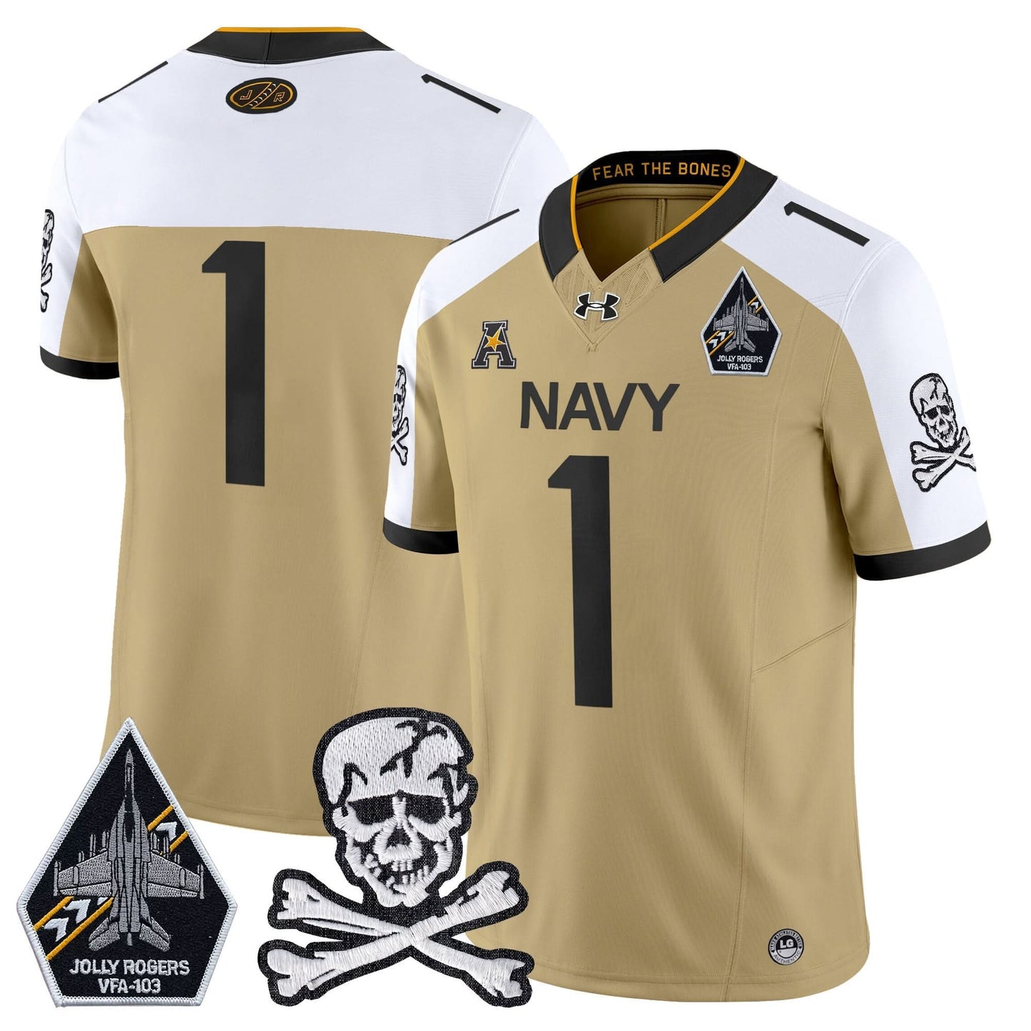 Navy Midshipmen 2024 Vapor Limited Jersey - All Stitched