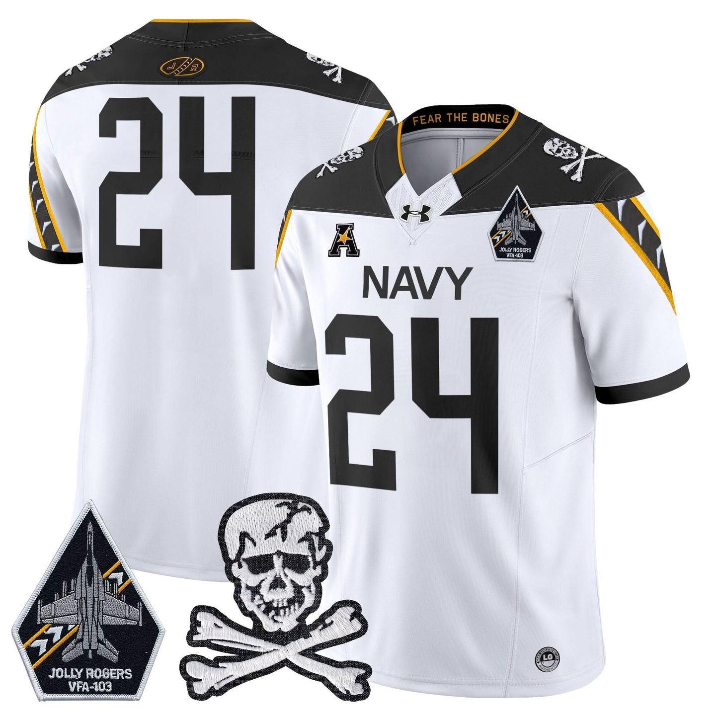 Navy Midshipmen 2024 Vapor Limited Jersey - All Stitched