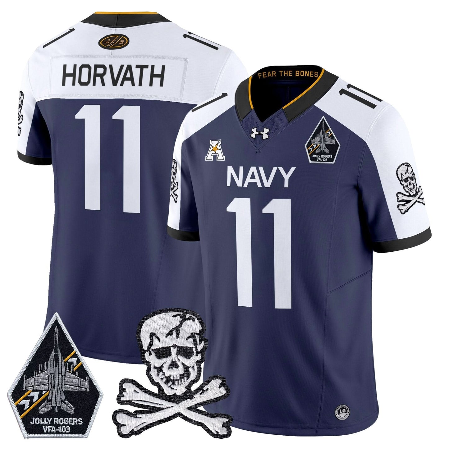 Navy Midshipmen 2024 Vapor Limited Jersey - All Stitched