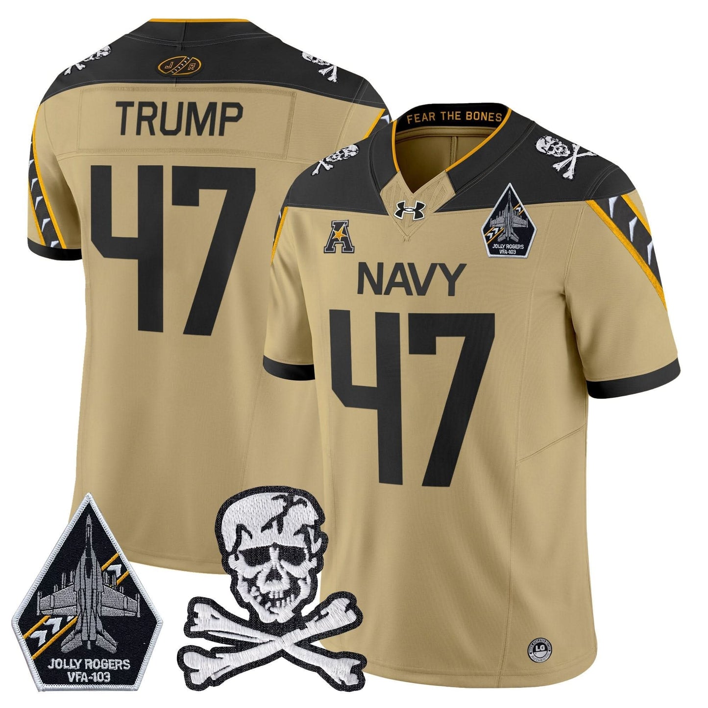 Navy Midshipmen 2024 Vapor Limited Jersey - All Stitched