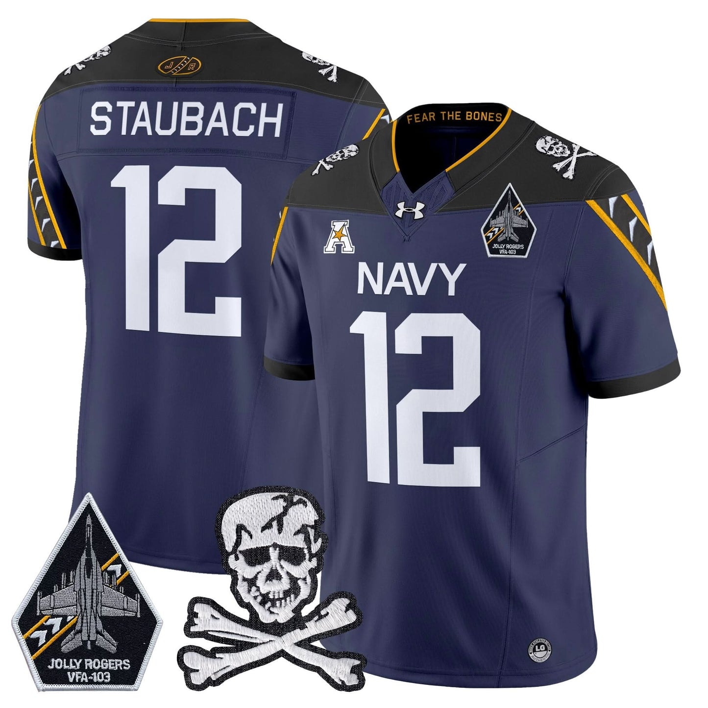 Navy Midshipmen 2024 Vapor Limited Jersey - All Stitched