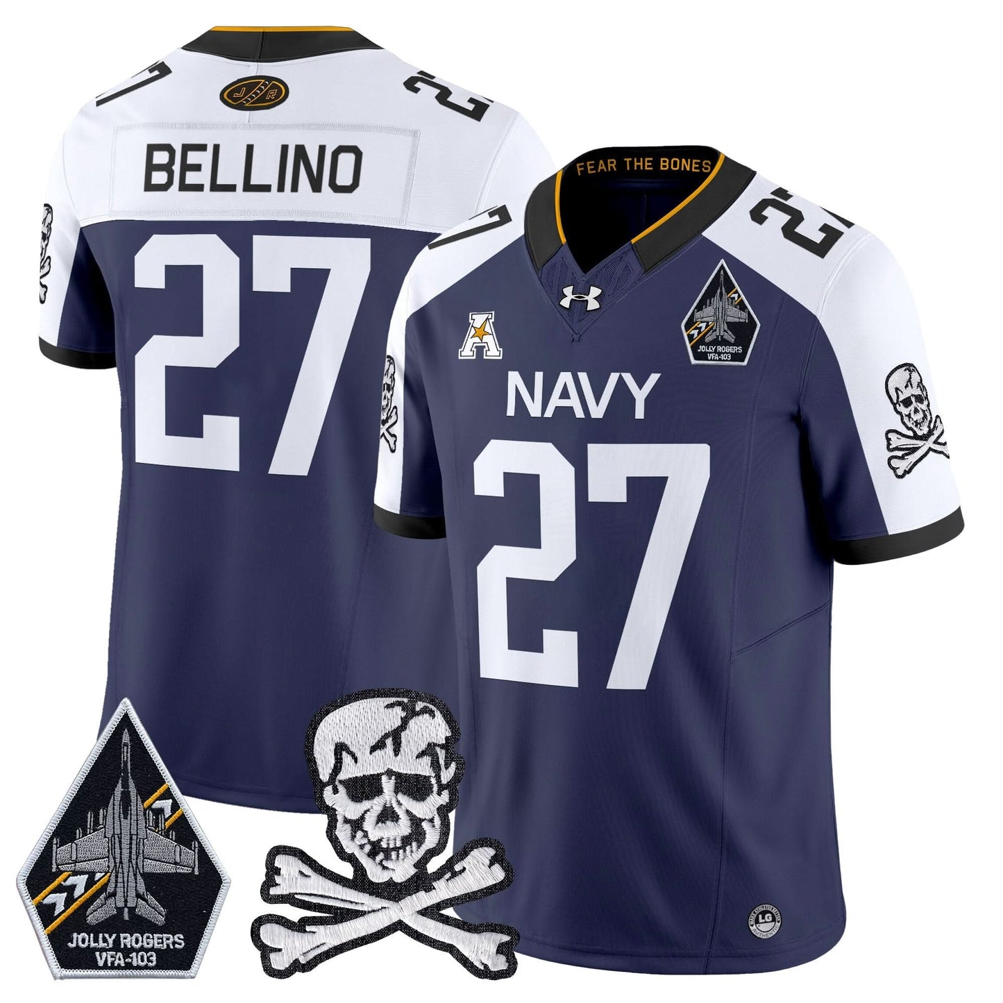 Navy Midshipmen 2024 Vapor Limited Jersey - All Stitched
