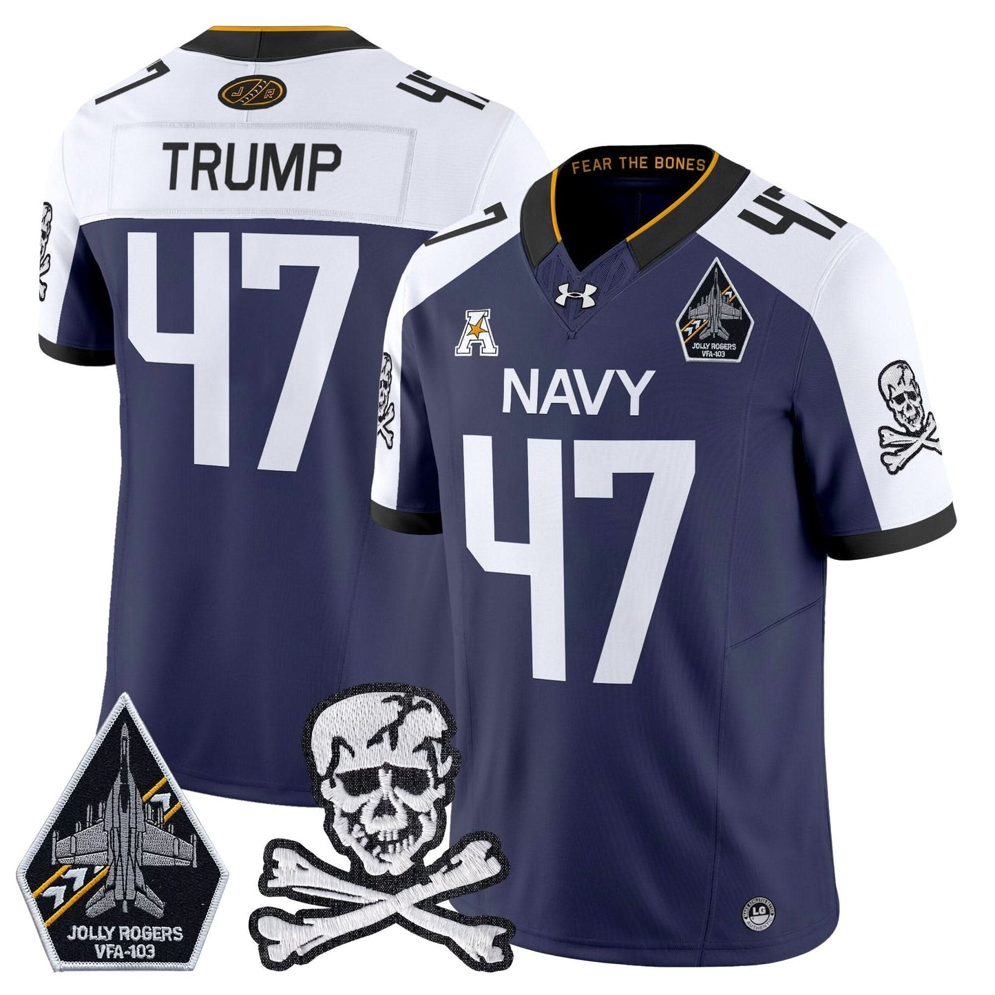 Navy Midshipmen 2024 Vapor Limited Jersey - All Stitched