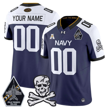 Navy Midshipmen 2024 Vapor Limited Custom Jersey - All Stitched