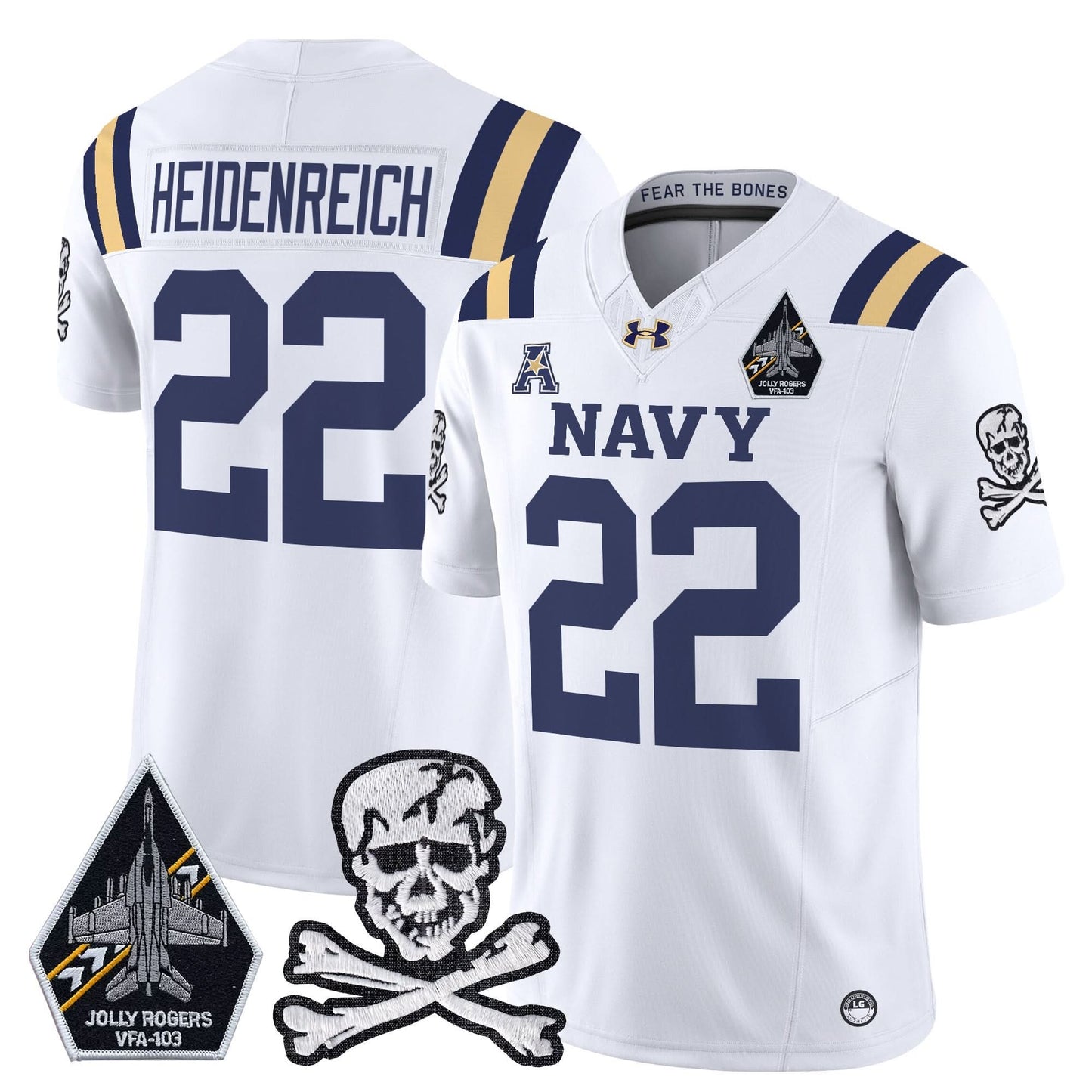 Navy Midshipmen 2024 Vapor Limited Jersey V3 - All Stitched