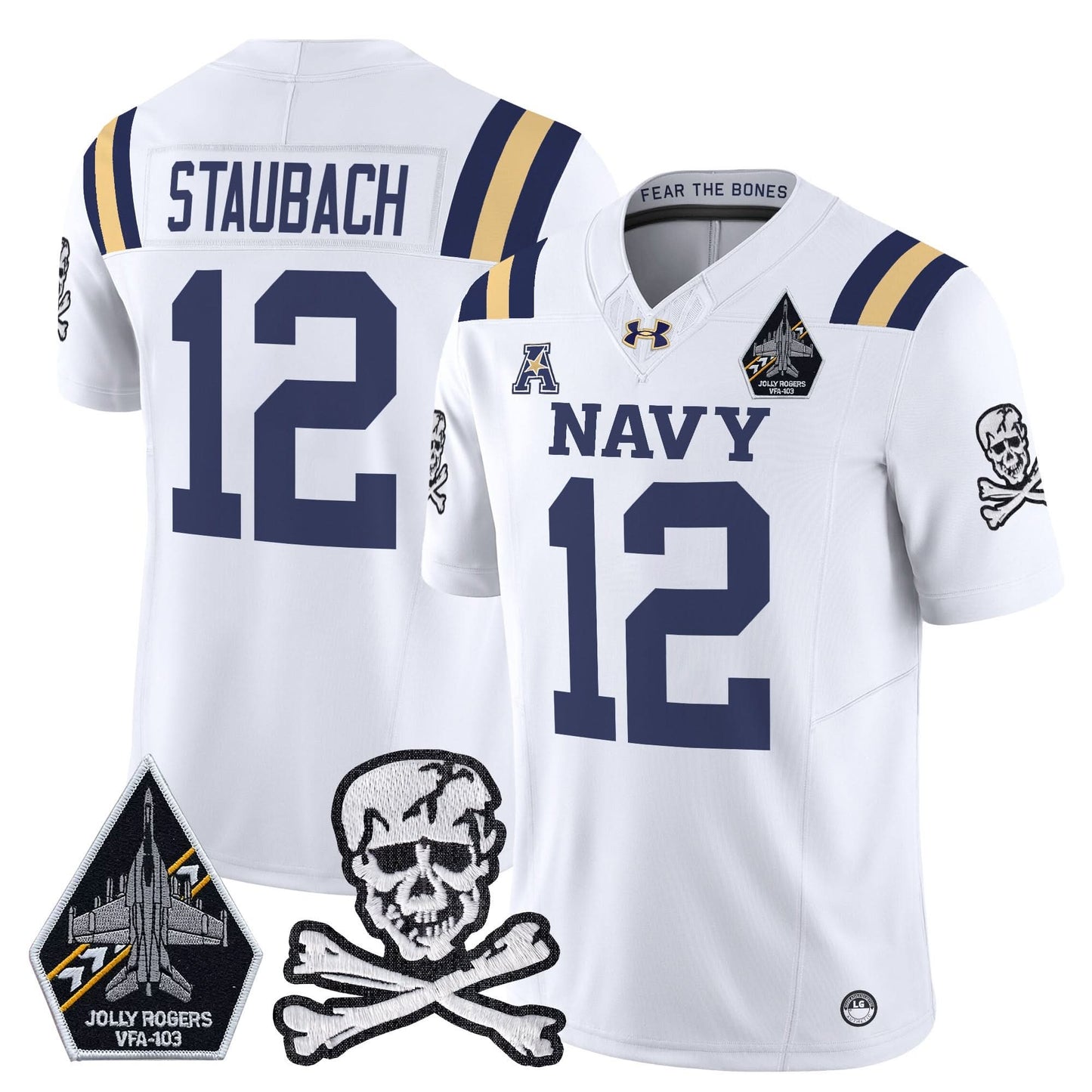 Navy Midshipmen 2024 Vapor Limited Jersey V3 - All Stitched