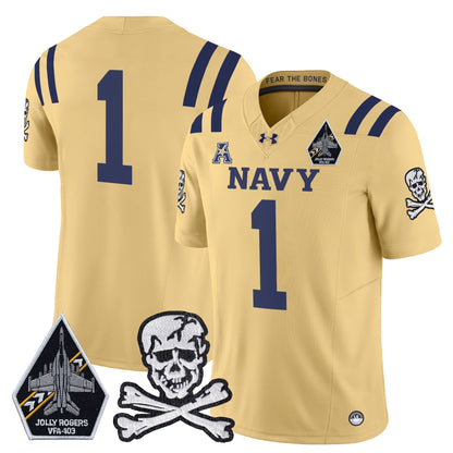 Navy Midshipmen 2024 Vapor Limited Jersey V3 - All Stitched