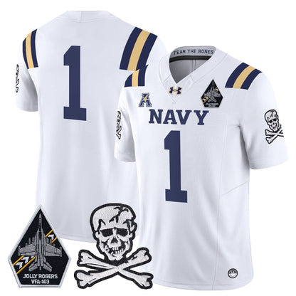 Navy Midshipmen 2024 Vapor Limited Jersey V3 - All Stitched
