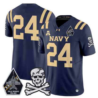 Navy Midshipmen 2024 Vapor Limited Jersey V3 - All Stitched