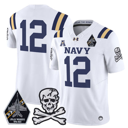 Navy Midshipmen 2024 Vapor Limited Jersey V3 - All Stitched