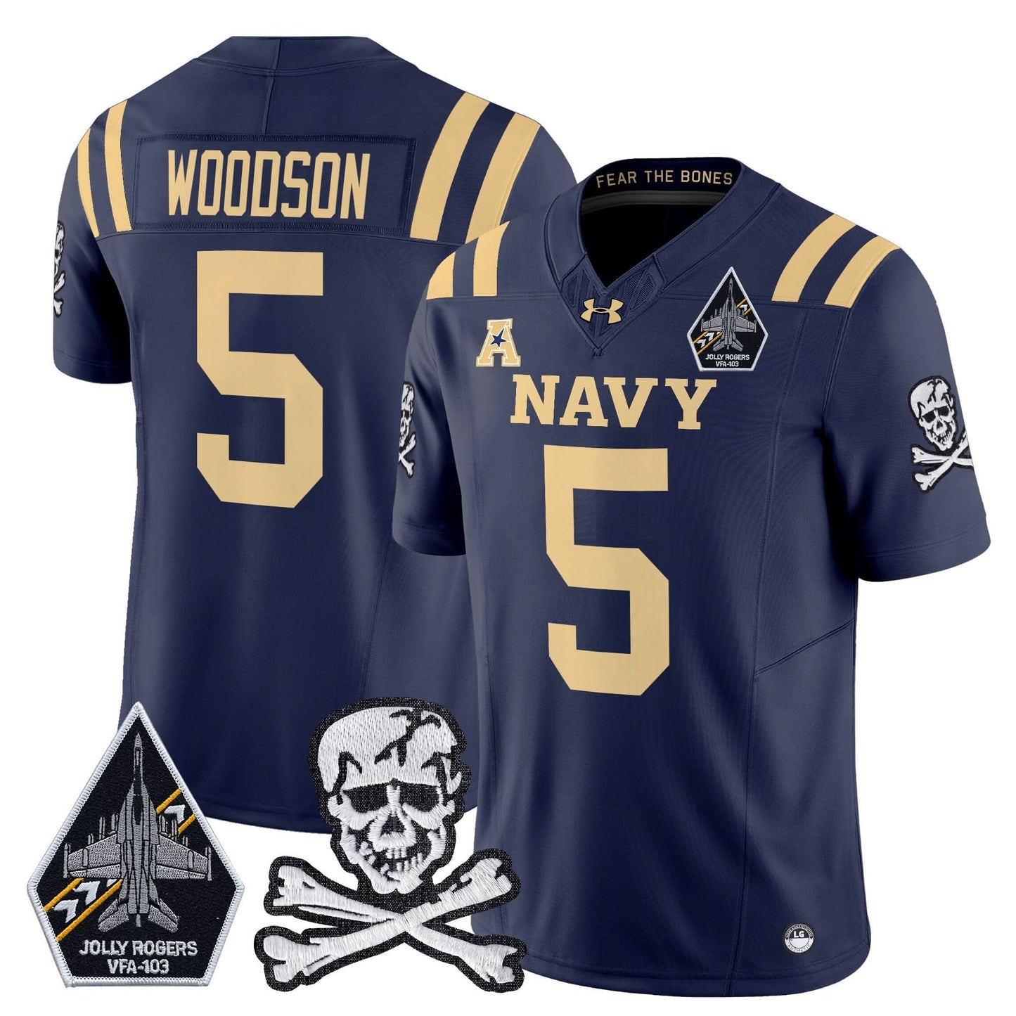 Navy Midshipmen 2024 Vapor Limited Jersey V3 - All Stitched
