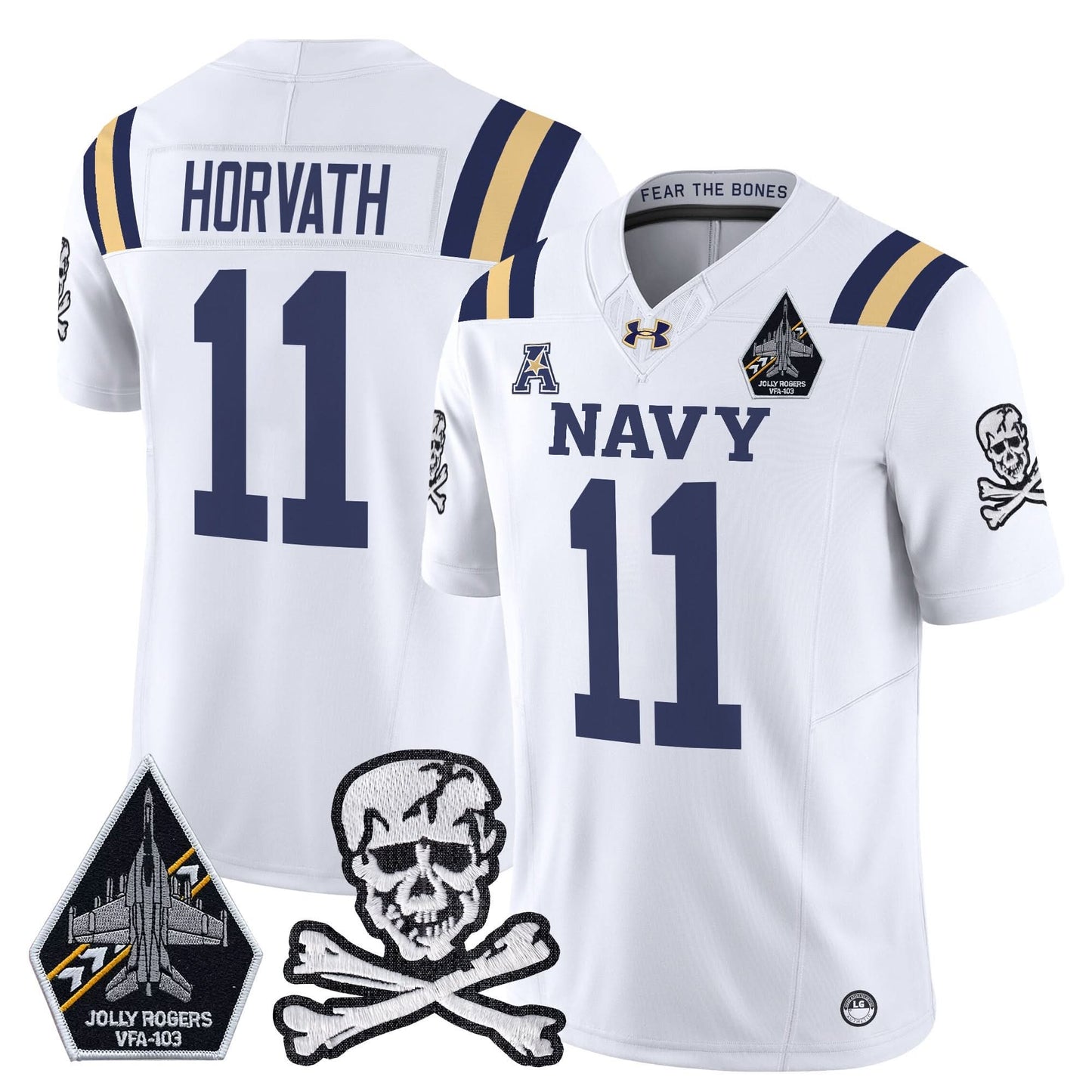 Navy Midshipmen 2024 Vapor Limited Jersey V3 - All Stitched