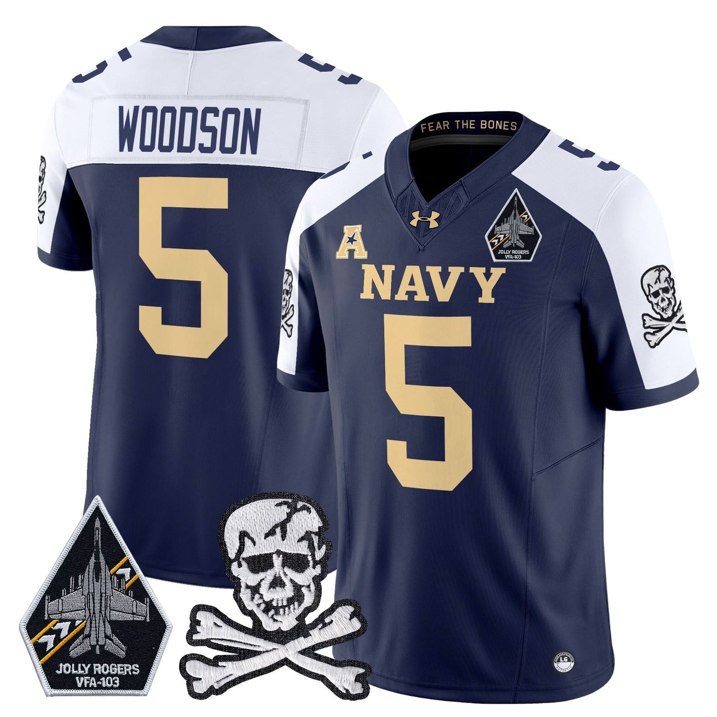 Navy Midshipmen 2024 Vapor Limited Jersey V3 - All Stitched
