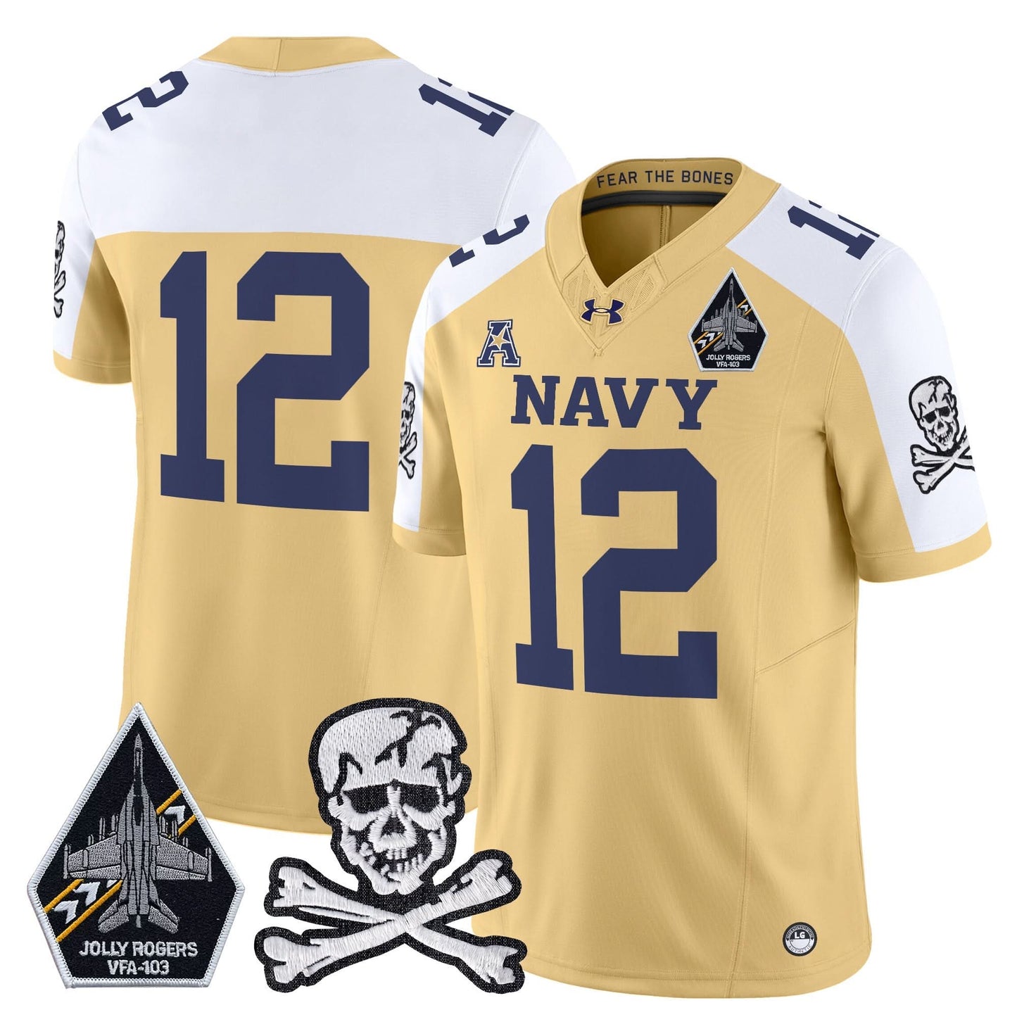 Navy Midshipmen 2024 Vapor Limited Jersey V3 - All Stitched