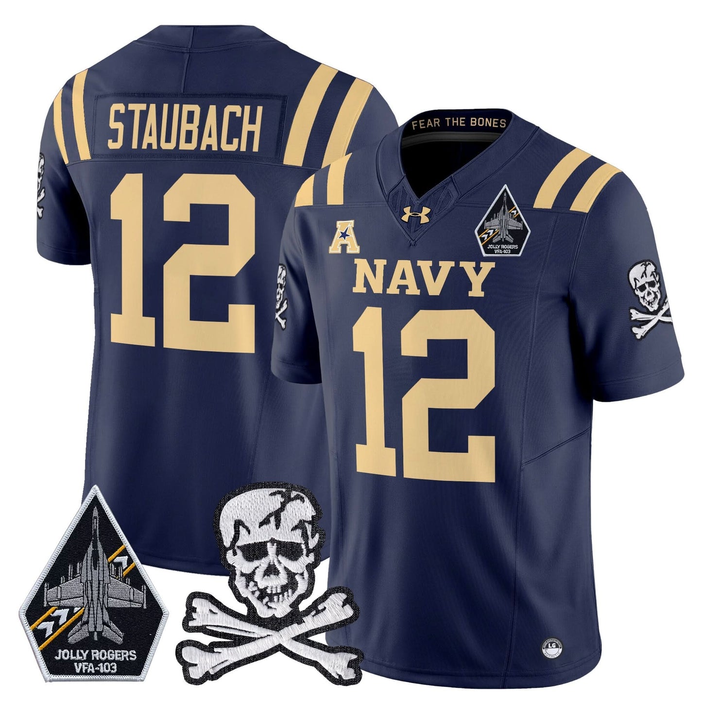 Navy Midshipmen 2024 Vapor Limited Jersey V3 - All Stitched
