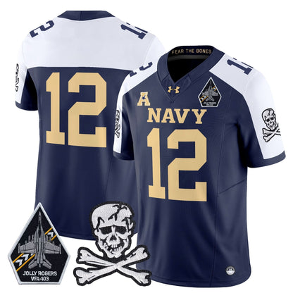 Navy Midshipmen 2024 Vapor Limited Jersey V3 - All Stitched