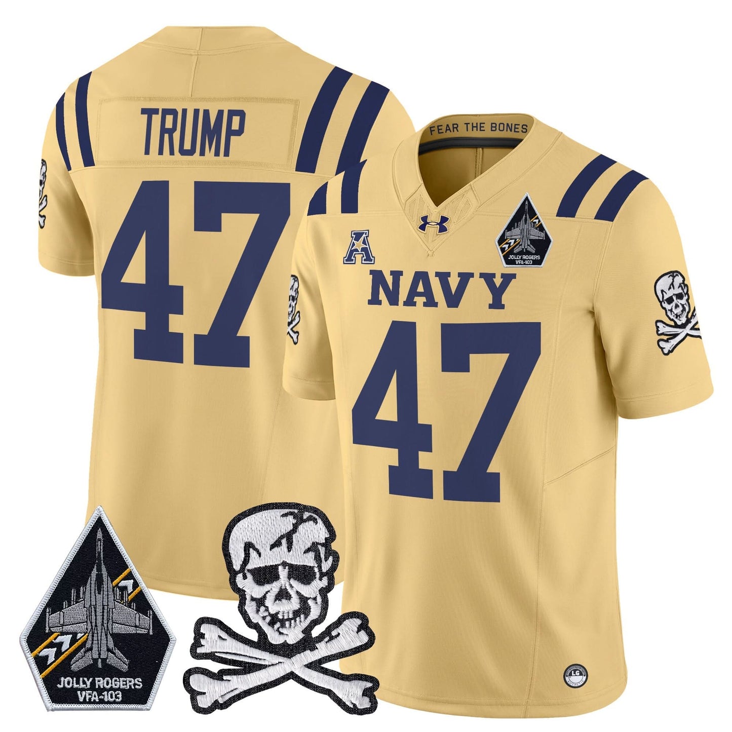 Navy Midshipmen 2024 Vapor Limited Jersey V3 - All Stitched