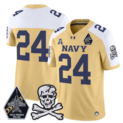 Navy Midshipmen 2024 Vapor Limited Jersey V3 - All Stitched