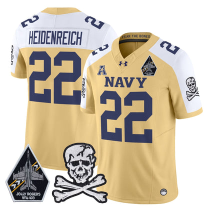 Navy Midshipmen 2024 Vapor Limited Jersey V3 - All Stitched