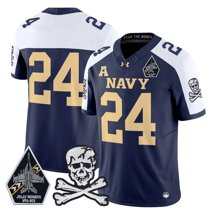 Navy Midshipmen 2024 Vapor Limited Jersey V3 - All Stitched