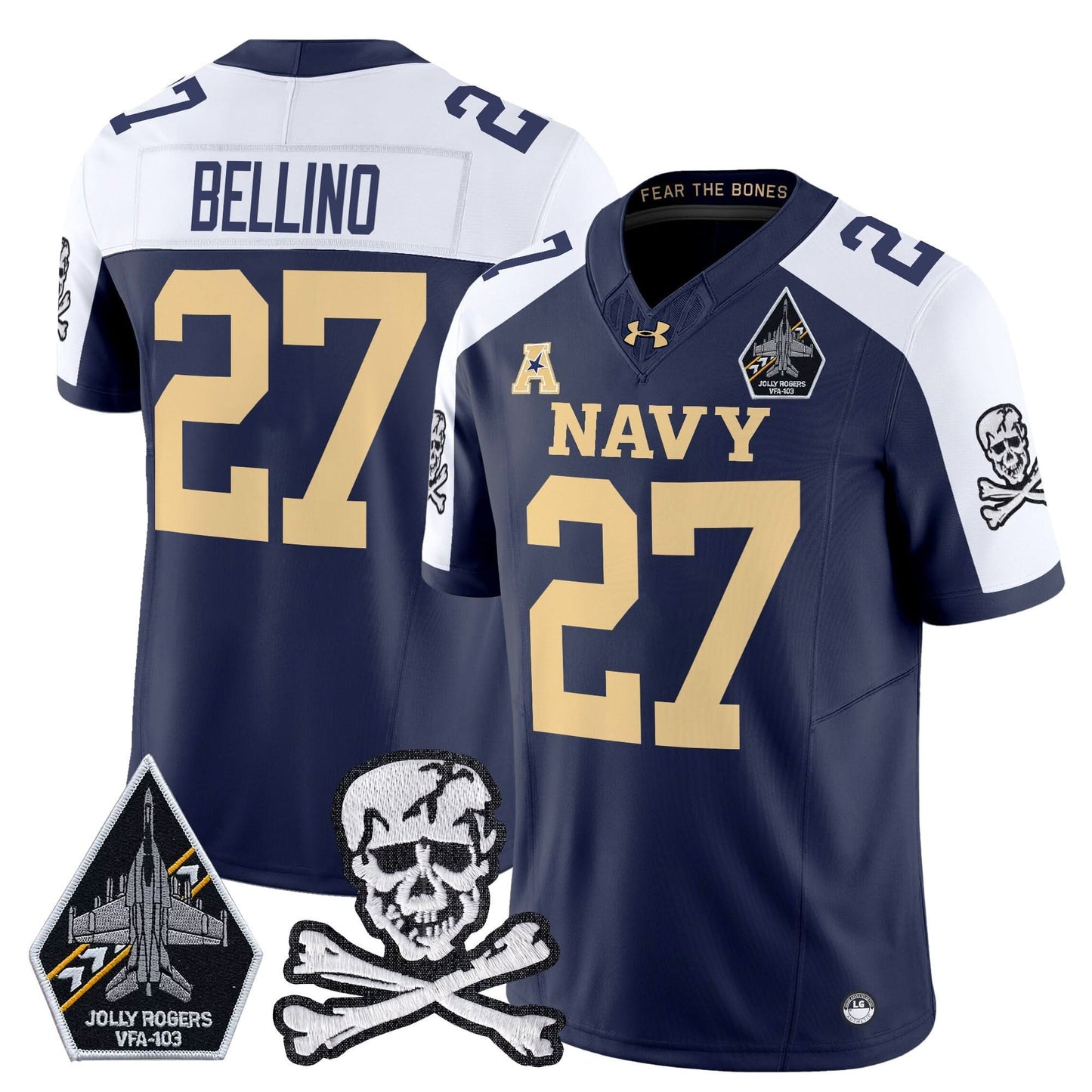 Navy Midshipmen 2024 Vapor Limited Jersey V3 - All Stitched