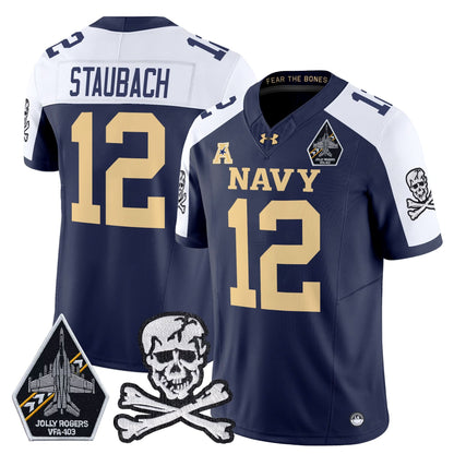 Navy Midshipmen 2024 Vapor Limited Jersey V3 - All Stitched