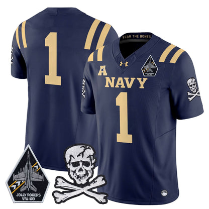 Navy Midshipmen 2024 Vapor Limited Jersey V3 - All Stitched