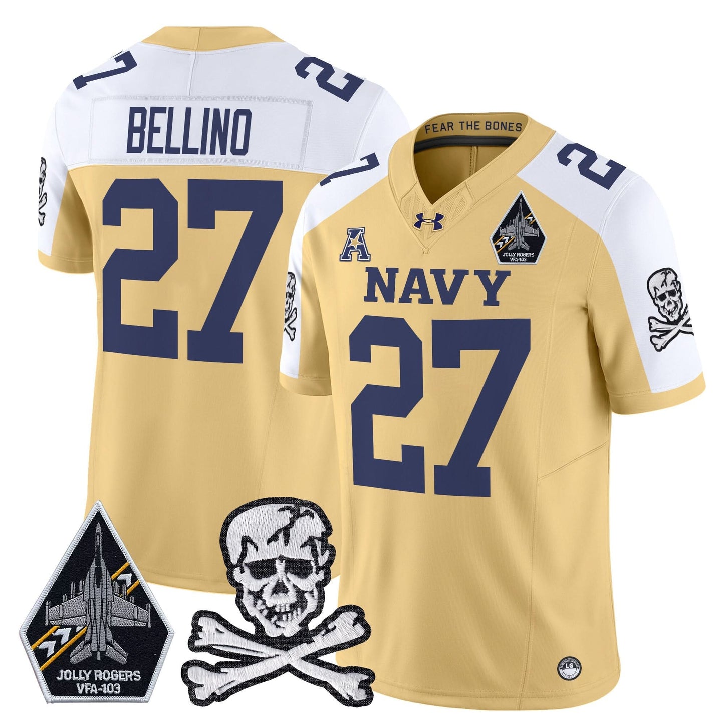 Navy Midshipmen 2024 Vapor Limited Jersey V3 - All Stitched