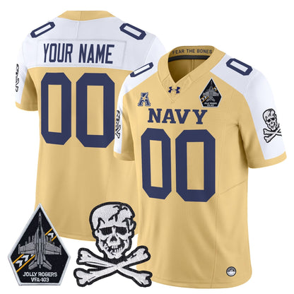 Navy Midshipmen 2024 Vapor Limited Custom Jersey V3 - All Stitched