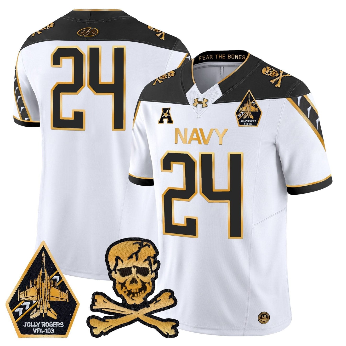 Navy Midshipmen 2024 Gold Vapor Limited Jersey - All Stitched