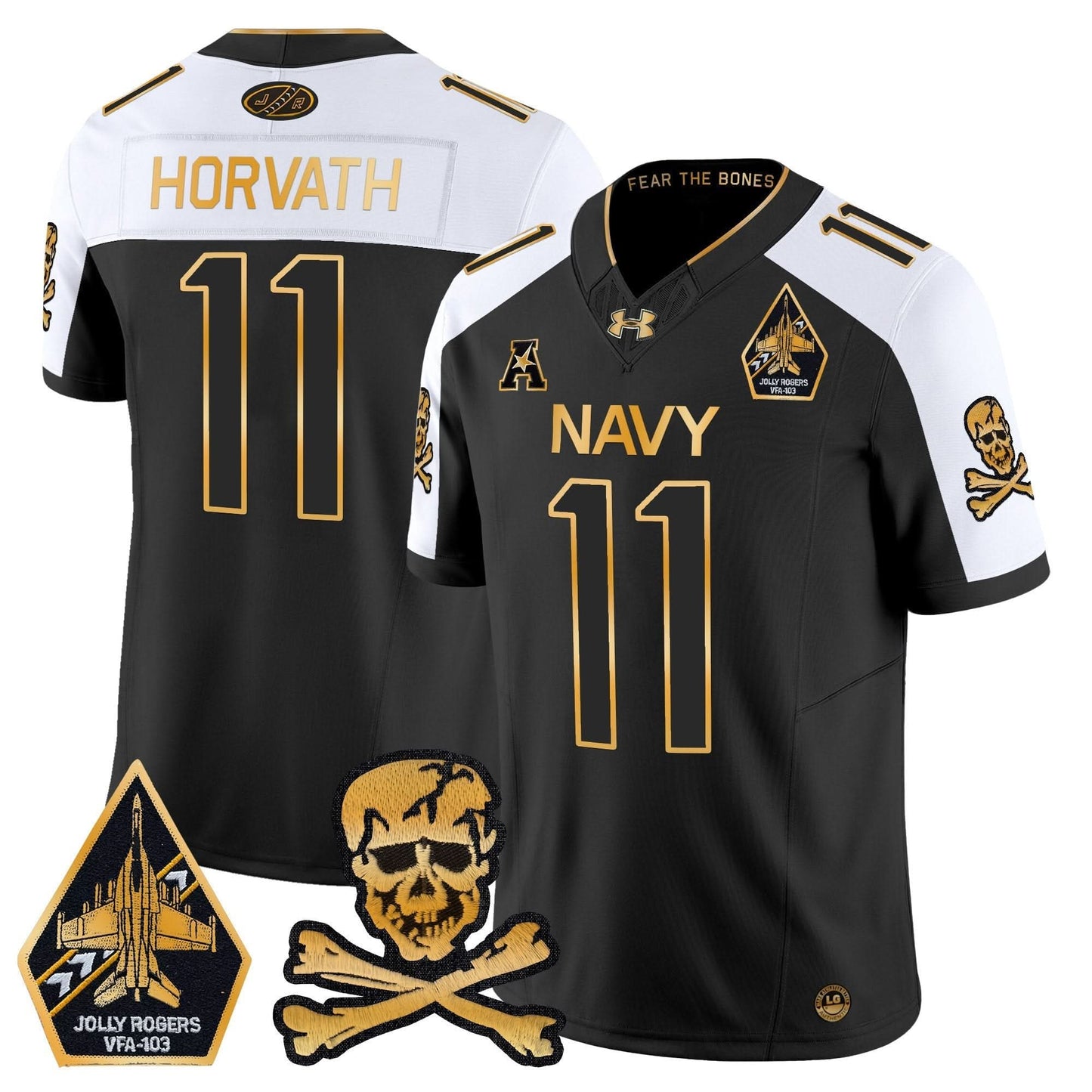 Navy Midshipmen 2024 Gold Vapor Limited Jersey - All Stitched