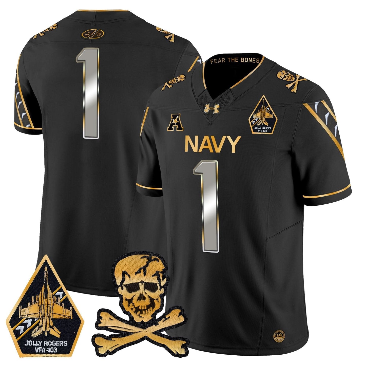 Navy Midshipmen 2024 Gold Vapor Limited Jersey - All Stitched