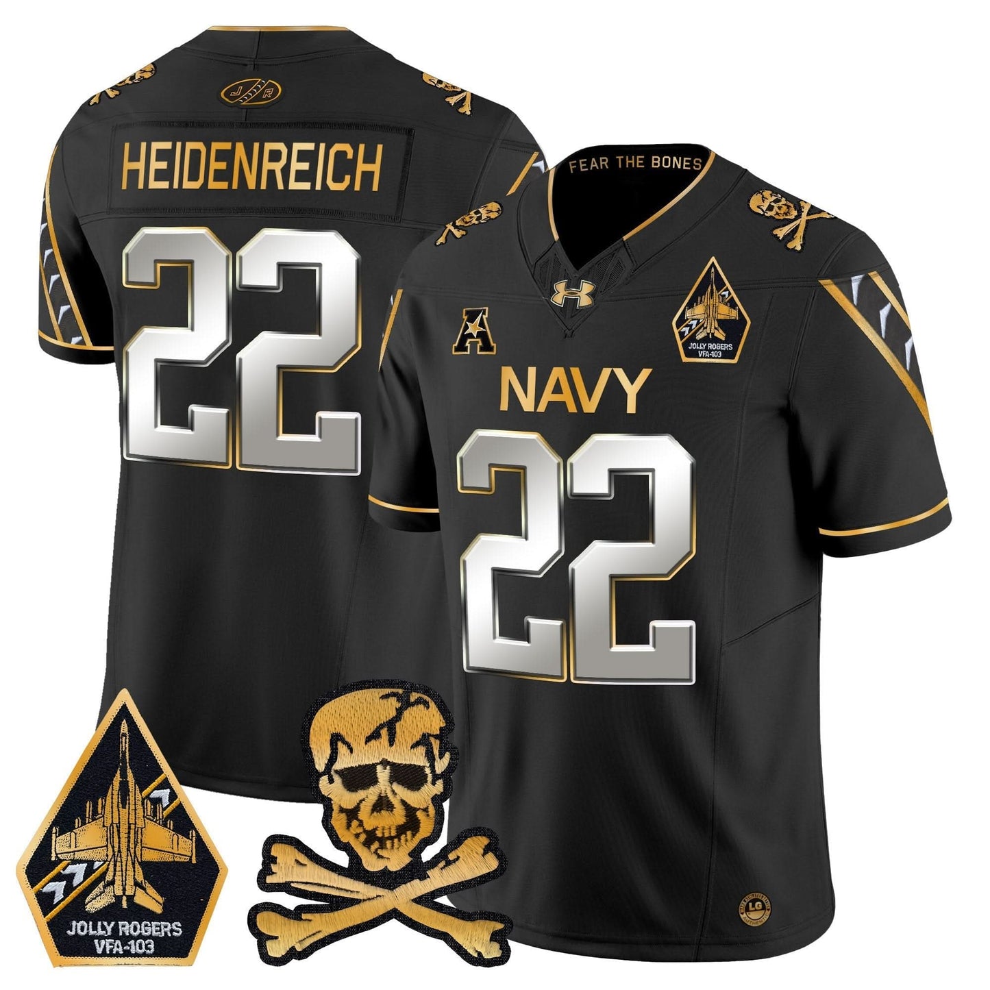Navy Midshipmen 2024 Gold Vapor Limited Jersey - All Stitched