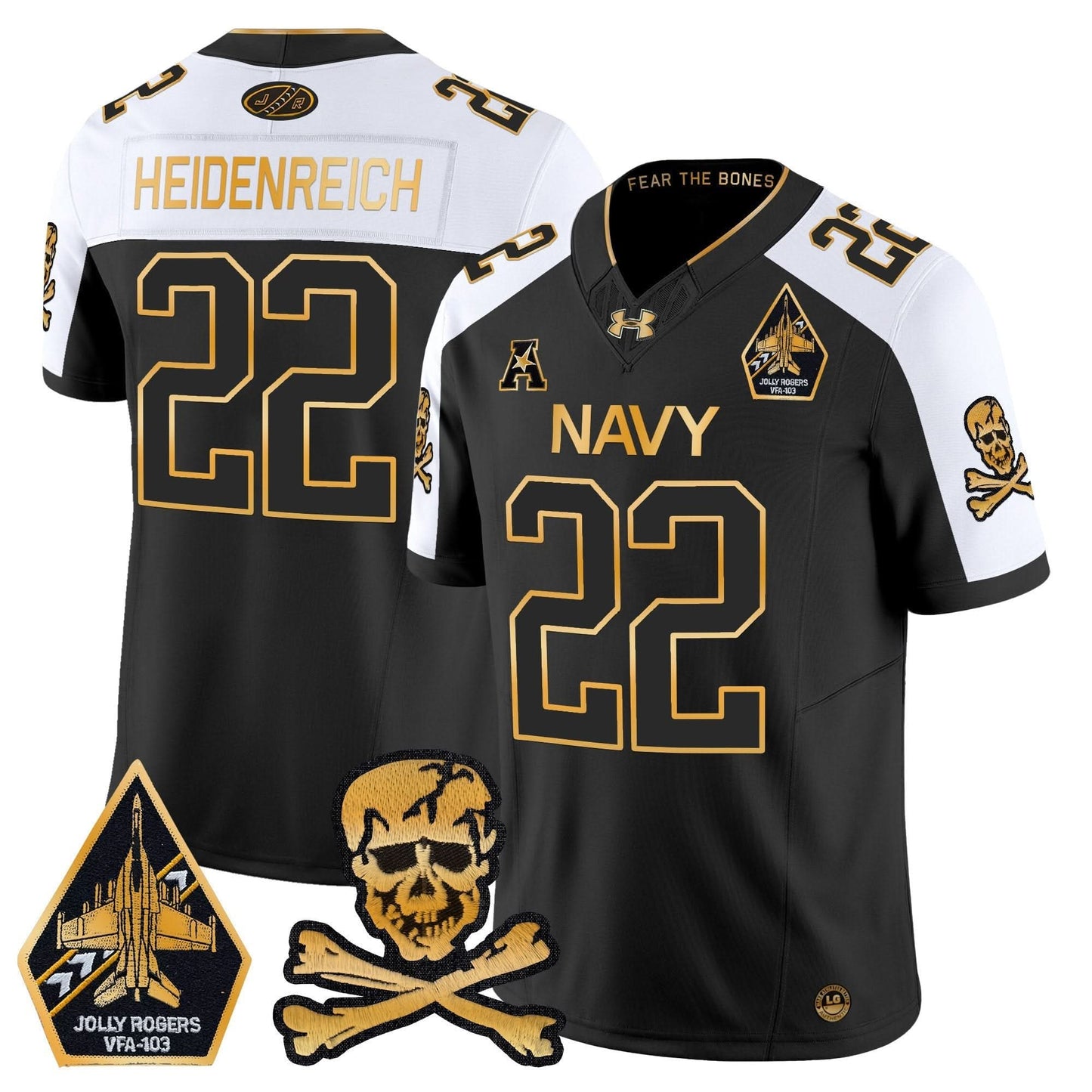 Navy Midshipmen 2024 Gold Vapor Limited Jersey - All Stitched
