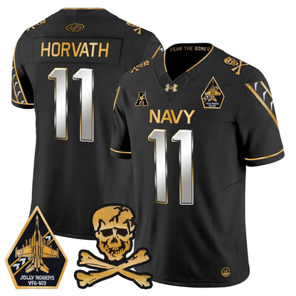 Navy Midshipmen 2024 Gold Vapor Limited Jersey - All Stitched