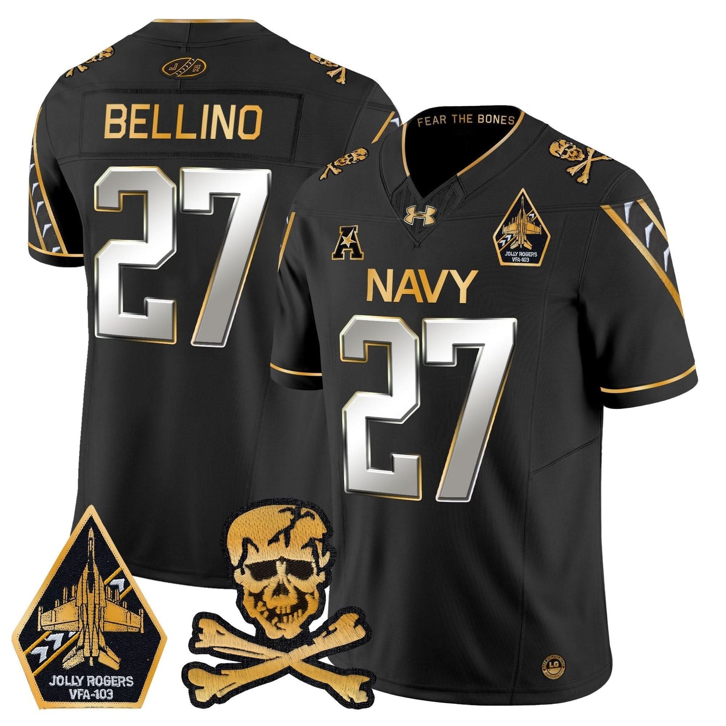 Navy Midshipmen 2024 Gold Vapor Limited Jersey - All Stitched