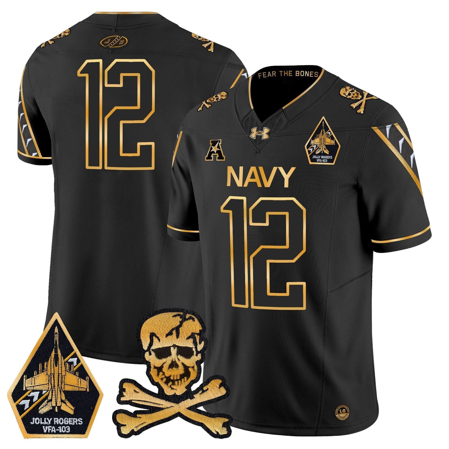 Navy Midshipmen 2024 Gold Vapor Limited Jersey - All Stitched