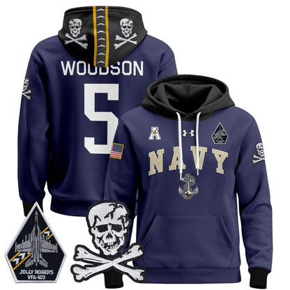 Navy Midshipmen 2024 Pullover Hoodie V4 - Stitched