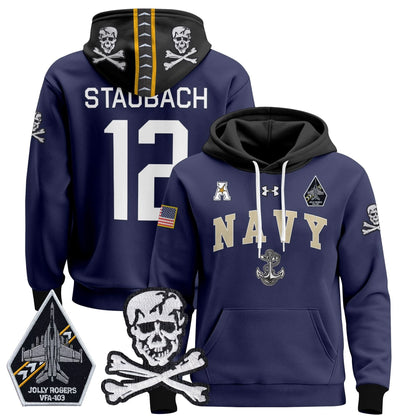 Navy Midshipmen 2024 Pullover Hoodie V4 - Stitched