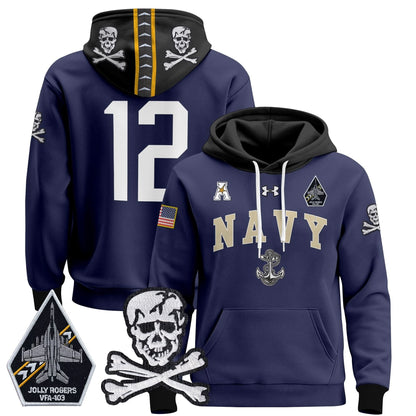 Navy Midshipmen 2024 Pullover Hoodie V4 - Stitched