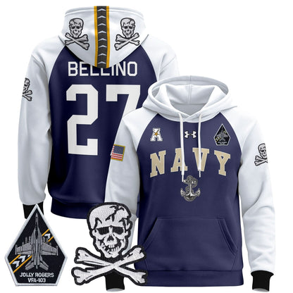 Navy Midshipmen 2024 Pullover Hoodie V4 - Stitched